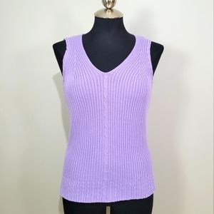 90s Purple ribbed tank top